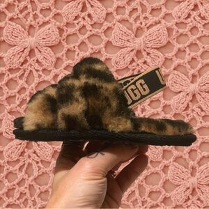 UGG Fluff Yeah Toddler Slides | Leopard Print | Size 7 NWOT